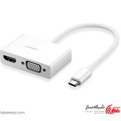 تصویر مبدل USB Type-C به VGA/HDMI یوگرین مدل MM123-30843 converter Ugreen MM123-30843