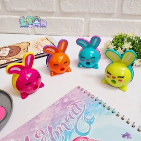 تصویر تراش مخزن دار طرح خرگوش رنگی رنگی 