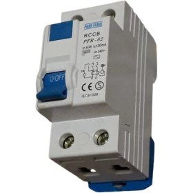 تصویر کلید محافظ جان تک فاز (تک پل+نول) 16 آمپر پارس فانال (30mA) PARS FANAL Residual Current Circuit Breaker 30mA