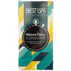 تصویر کاندوم تاخیری شیاردار بست لایف BestLife Ribbed Delay Condom 