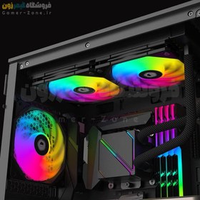 تصویر فن خنک کننده کیس اسلیم (نازک) آی دی کولینگ مدل ID-COOLING NO-12015-XT ARGB Slim 12CM Case Fan PWM Temperature Control 