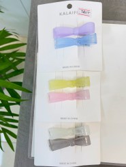 تصویر پک گیره طرح کراوات رنگ پاستلی - صورتی زرد 