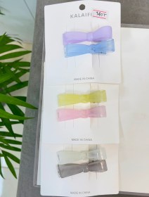 تصویر پک گیره طرح کراوات رنگ پاستلی - صورتی زرد 