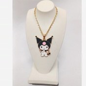 تصویر گردنبند دخترانه طرح کرومی با زنجیر استیل 