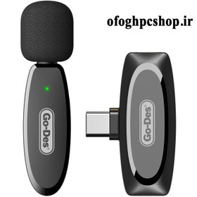 تصویر میکروفون یقه ای بی سیم تایپ سی Go-Des مدل GD-WS301 TC Go-Des GD-WS301 TC Wireless Digital Microphone