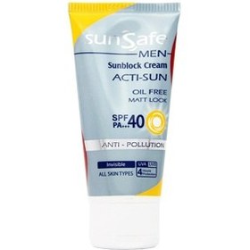 تصویر کرم ضد آفتاب SPF40 آقایان سان سیف ا Sunblock Cream SPF40 For Men Sun Safe Sunblock Cream SPF40 For Men Sun Safe