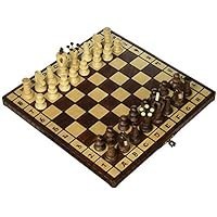 تصویر "مجموعه شطرنج سلطنتی دست ساز چوب اروپایی" محصول Wegiel. Chess Royal 30 European Wooden Handmade International Set, 11.81 x 1.97-Inch