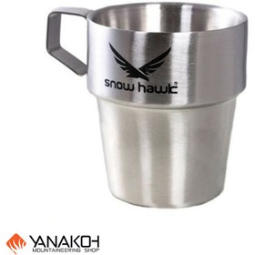 تصویر لیوان دو جداره استیل SNOWHAWK 