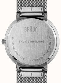 تصویر ساعت مچی مردانه کلاسیک Braun مدل BN0032WHSLMHG با بند فلزی توری Braun Bn0032 Male Round Analogwatch