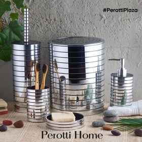 تصویر ست سرویس بهداشتی 5پارچه رنگ نقره ای پروتی PEROTTI ترکیه کد محصول perotti-1476 