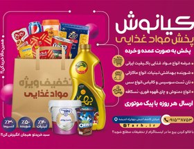 تصویر سفارش طرح تراکت پخش مواد غذایی با قابلیت ویرایش المان ها 