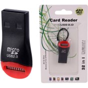 تصویر رم ریدر تک کاره کد 2 Micro SD USB 2.0 card reader