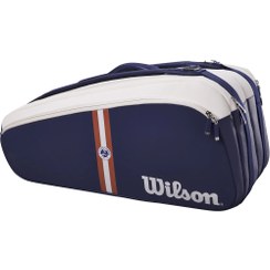 تصویر ساک ۹ راکته تنیس ویلسون کد WR۸۰۲۶۰۰۱۰۰۱ رنگ سفید آبی 