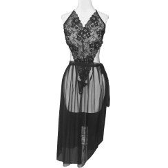 تصویر ست لباس خواب زنانه دو تکه کد Q2020 با دامن لونگی 