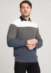 تصویر بافت و پلیور مردانه آبی سرمه ای | E23-6708 ALEXANDERGARDI 