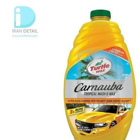 تصویر شامپو واکس کارناوبا 1.5 لیتری ترتل واکس مدل Turtle Wax Carnauba Wash & Wax 1.5L 