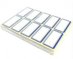 تصویر اتیکت دور آبی سلفونی 