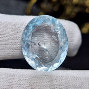 تصویر نگین درشت سنگ طبیعی آکوامارین معدنی کد 36514 