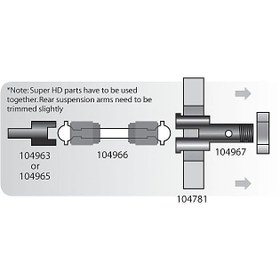 تصویر #104967 - SUPER HEAVY DUTY DRIVE AXLE 25x70mm (2pcs) HPI 