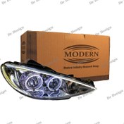 تصویر چراغ جلو اسپرت 206 برند مدرن و کروز پلاس مدل انگیری 3D بسته 2 عددی - مدرن / داخل مشکی 