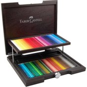 تصویر فابرکاستل مداد رنگی پلی کروموس ۷۲ رنگ جعبه چوبی FABER-CASTELL Polychromos colour pencil wooden case 110072 