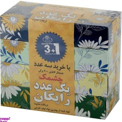 تصویر دستمال کاغذی 100 برگ چشمک (Cheshmak) طرح مینا بسته 4 عددی 