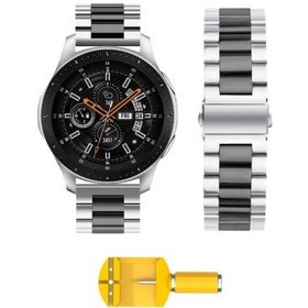 تصویر بند ساعت سامسونگ Galaxy Watch 46mm مدل استیل دو رنگ 