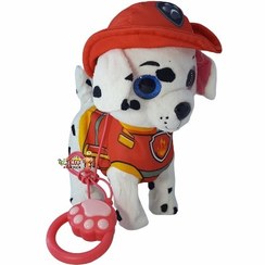 تصویر عروسک سگ نگهبان متحرک مارشال با قلاده 