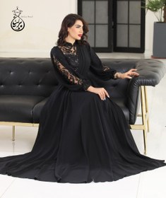 تصویر لباس مجلسی زنانه گلرخ مدل گلرخ جنس کرپ حریر 