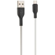 تصویر کابل تبدیل USB به microUSB پرووان مدل PCC400M طول 1 متر مشکی کابل تبدیل