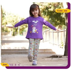 تصویر بلوز شلوار دخترانه طرح فیل کد 948 Blouse pants for girls 948