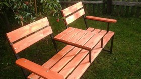 تصویر نیمکت چوبی پیوسته E22 