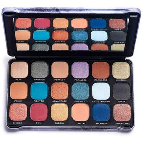 تصویر پالت سایه چشم رولوشن 18 رنگ سری Forever Flawless مدل Optimum Revolution Palette Eye Shadow Forever Flawless Optimum 18color