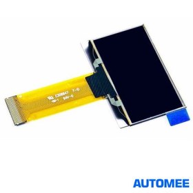تصویر نمایشگر OLED تک رنگ سفید 1.54 اینچ دارای ارتباط SPI/IIC/Parallel و چیپ درایور SSD1309 با کابل فلت 24 پین Plug In 