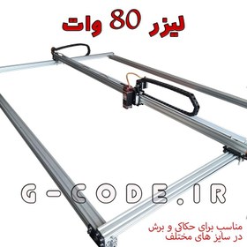 تصویر دستگاه لیزر 80 وات برش چوب ، چرم ، پارچه 