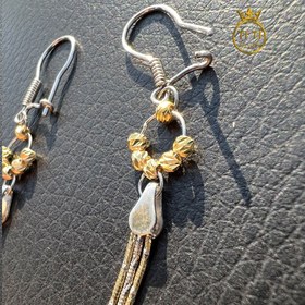 تصویر گوشواره آویزی نقره 