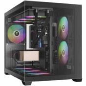 تصویر کیس کامپیوتر گیم دیاس Aura GC10M V2 ARGB Micro Tower مشکی Gamdias Aura GC10M V2 ARGB Micro Tower Black Computer Case