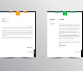 تصویر سربرگ A4 چند منظوره – Abtract letterhead design modern 