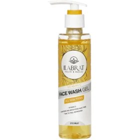 تصویر فیس واش ژلی ویتامین سی مناسب برای انواع پوست 210میل ایلابرت Ilabrat Vitamin C Face Wash Gel All Skin Types 210ml