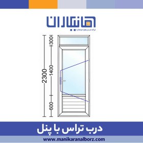 تصویر درب تراس upvc با پنل 