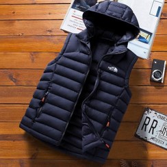 تصویر پافر مردانه تاشو کلاه دار ضد آب رنگ سفید 