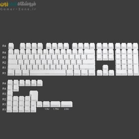 تصویر مجموعه کامل کیکپ چاپ جانبی کیبورد مکانیکال مدل Side Print PBT Double Shot Keycaps Full Set 