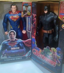 تصویر اکشن فیگور سوپرمن و بتمن موزیکال و چراغ دار 