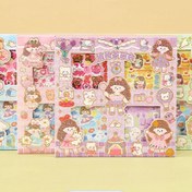 تصویر استیکر 100 عددی براق فانتزی طرح دختر رندوم