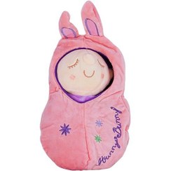 تصویر عروسک نوزاد قنداقی صورتی 20 سانتی متری 