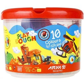 تصویر خمیربازی سطلی 10 رنگ آریا ا Arya 10Colours Play Dough Arya 10Colours Play Dough