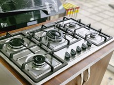 تصویر اجاق گاز صفحه ای جنرال ۵ شعله استیل طرح بوش 