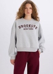 تصویر Defacto Loose Fit Bisiklet Yaka Baskılı Kalın Kumaş Sweatshirt E3387AXNS 