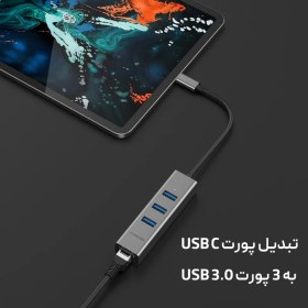 تصویر هاب USB-C چهار پورت لنشن مدل C23s Lention C23s 4-in-1 USB Type-C HUB