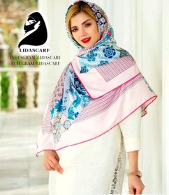تصویر روسری نخی ژیوار طرح سنتی تلفیقی Sh06 SONATTI ا cotton zhivar-scarf cotton zhivar-scarf